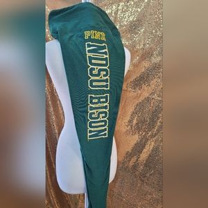 Pink by Victoria secret NDSU Bison leggings green NWOT size small college